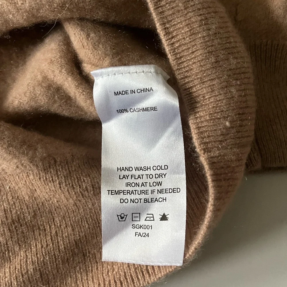 Quince Mongolian Cashmere Sweater Camel Women’s Crewneck 3X - Picture 5 of 7